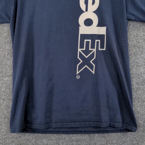FedEx Federal Express March of Dimes T Shirt Size L Blue Double Sided Graphic - Picture 7 of 10